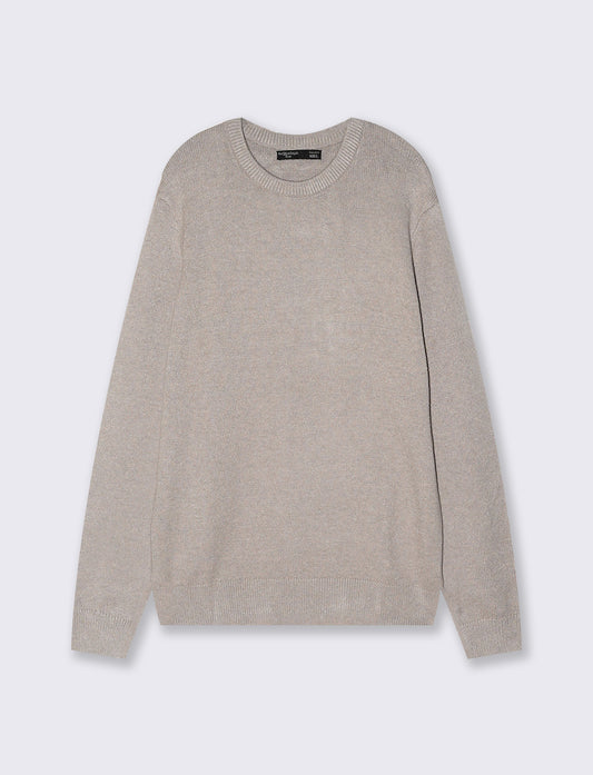 Premium Yarn Crew Neck Sweater - Grey