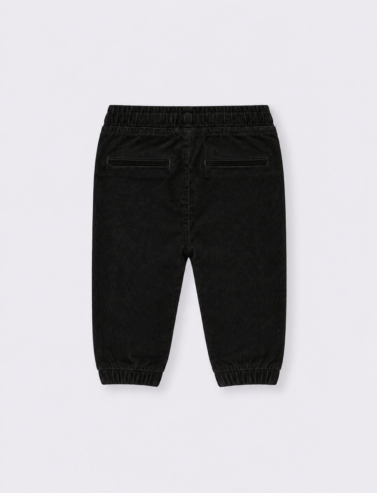 Pantaloni a costine in velluto casual - Nero