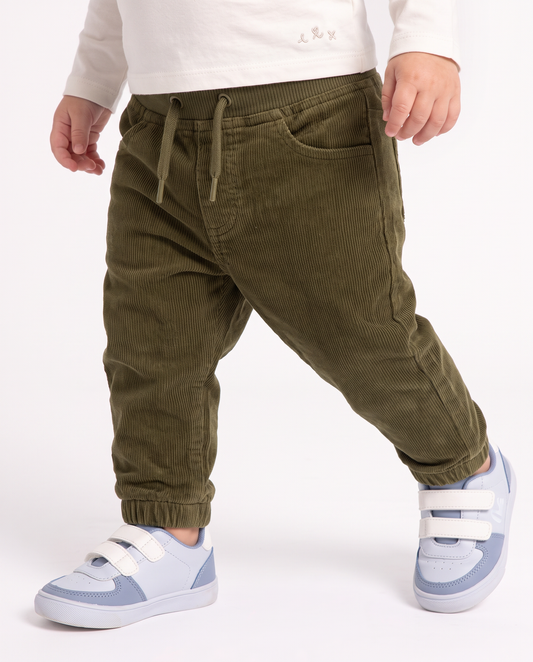 Casual corduroy pants - Green