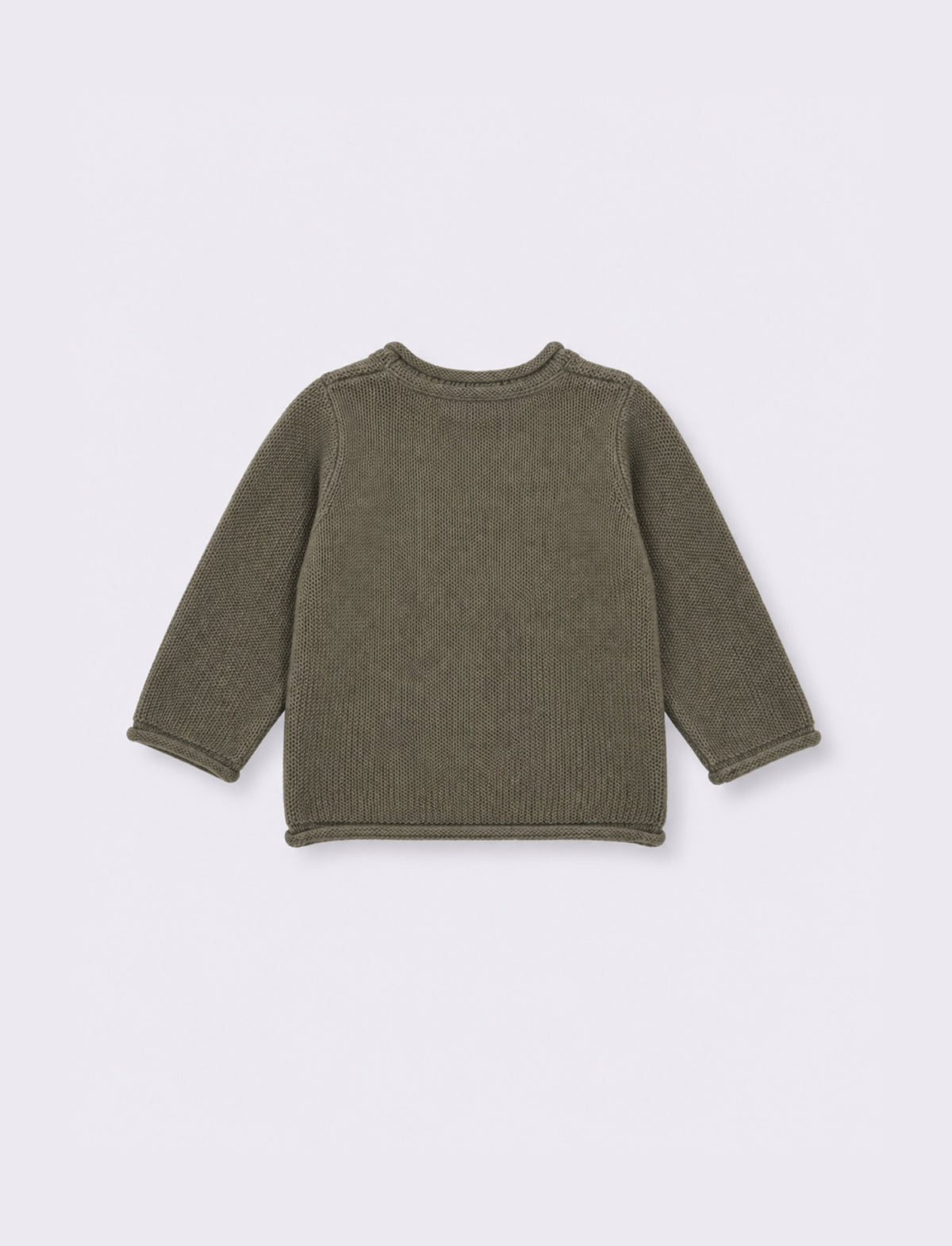 Crew neck sweater with front design - Red