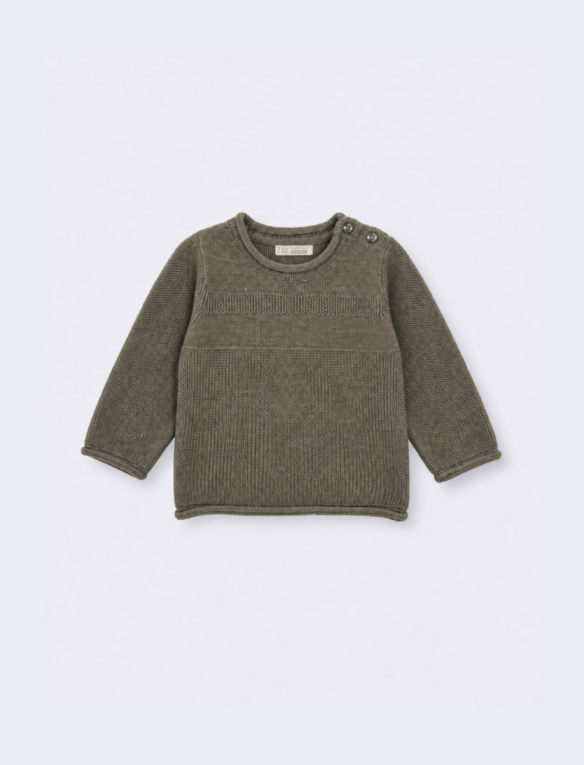 Crew neck sweater with front design - Red