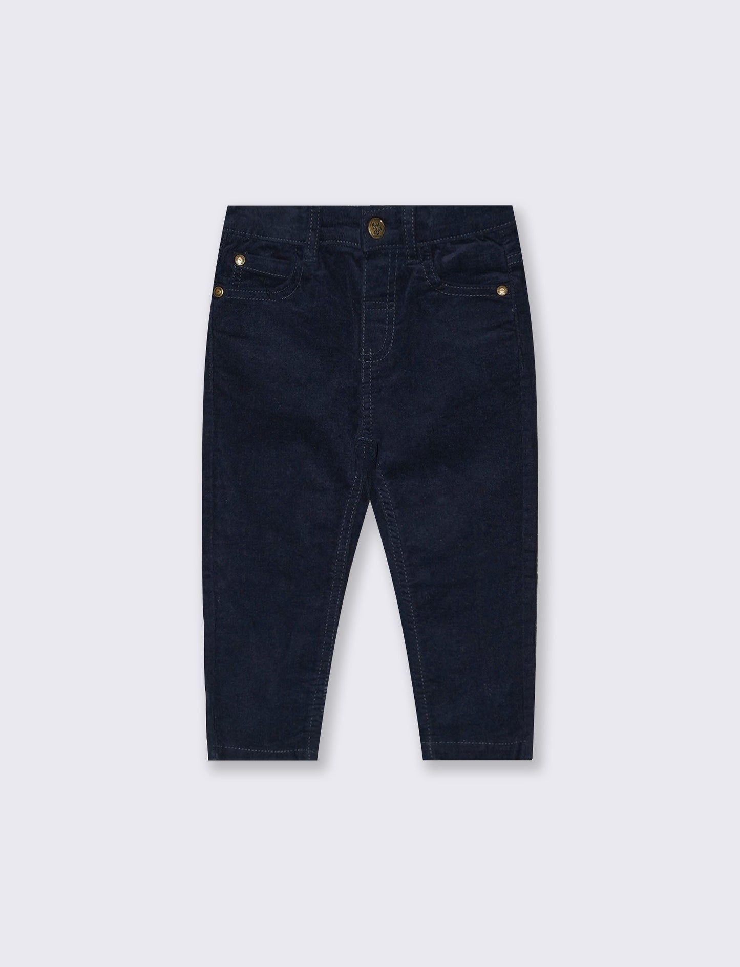 Pantaloni a costine in velluto casual - Blu