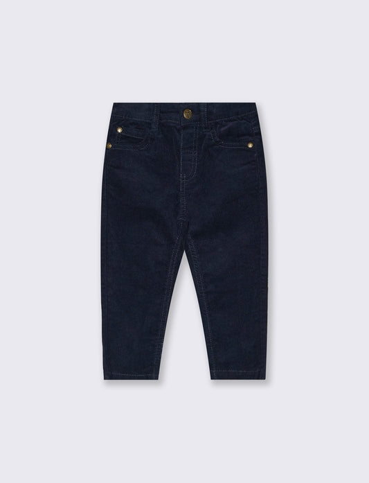 Pantaloni a costine in velluto casual - Blu