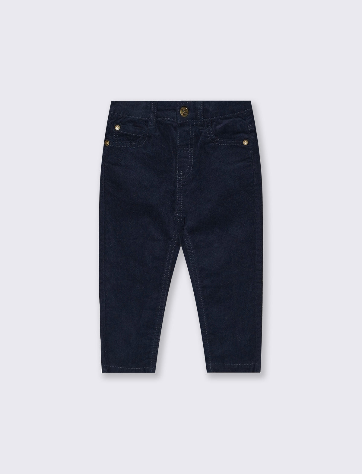 Pantaloni a costine in velluto casual - Blu
