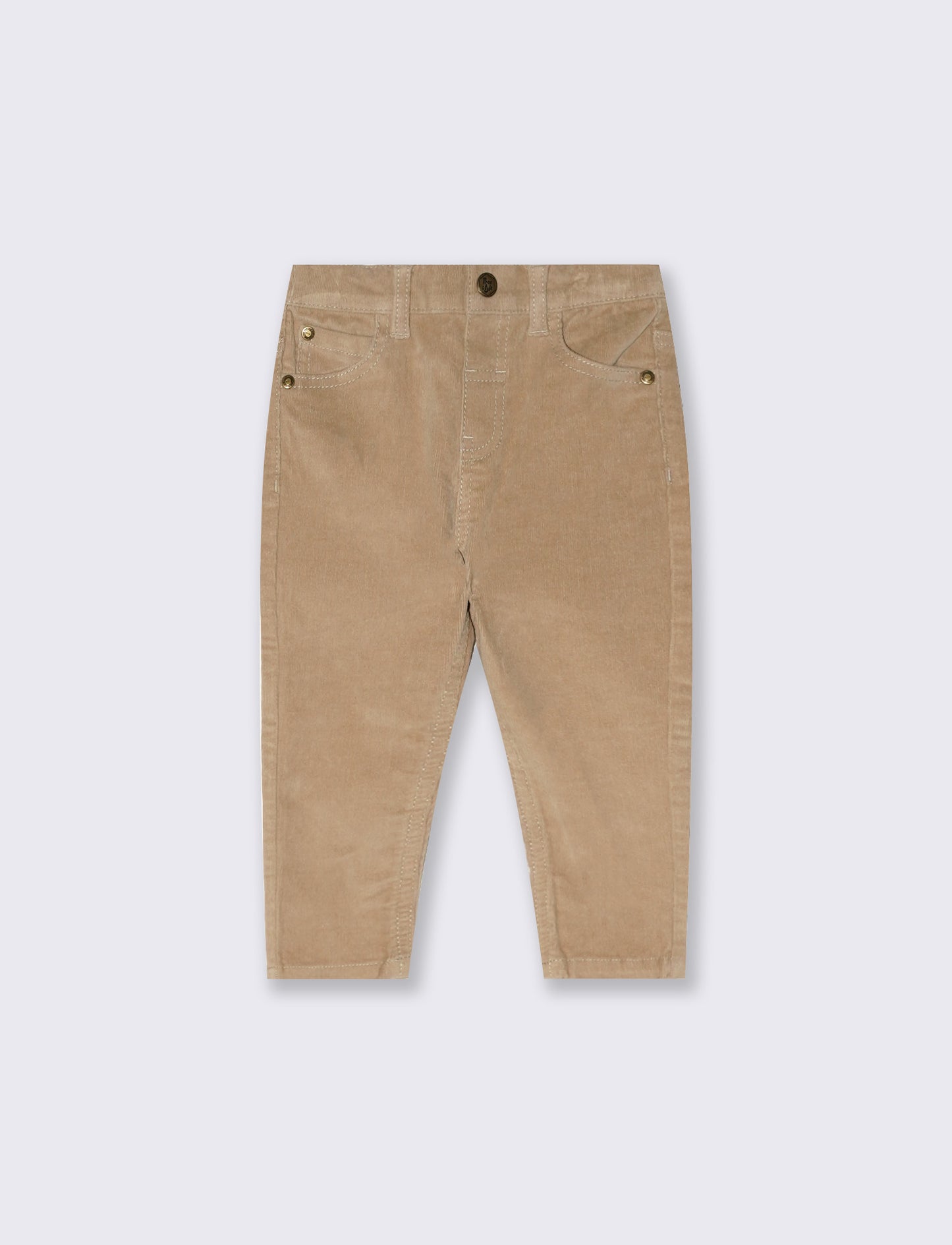 Pantaloni a costine in velluto casual - Beige