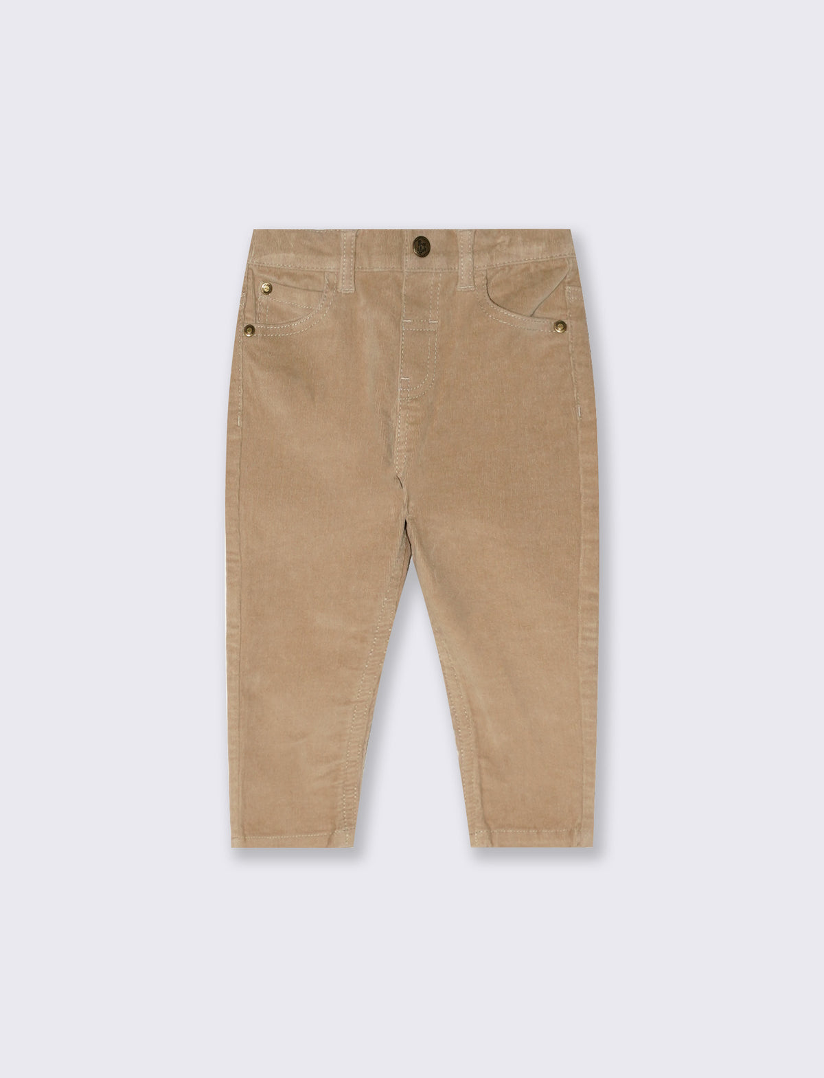 Pantaloni a costine in velluto casual - Beige