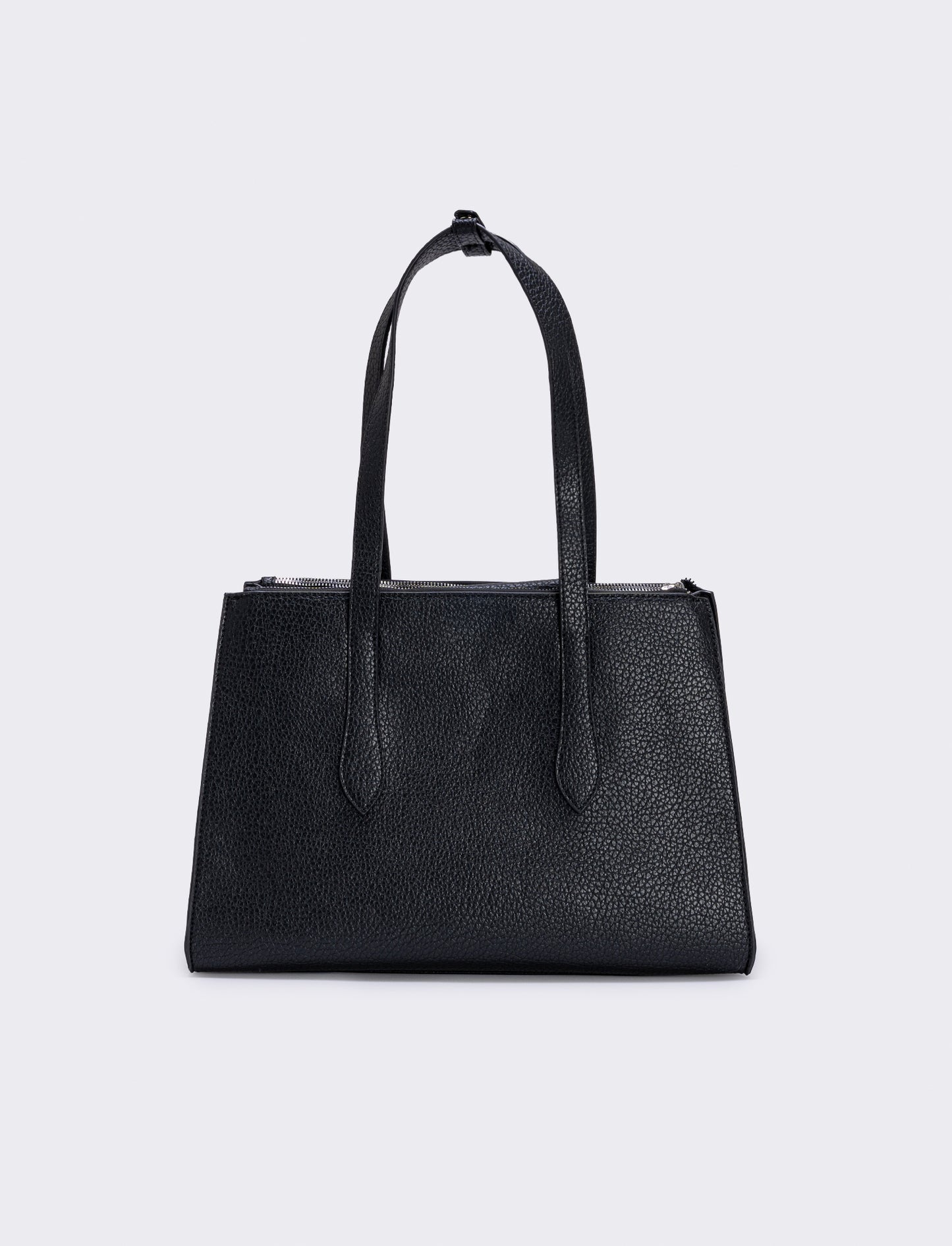 Borsa grande a spalla in suede - Nero