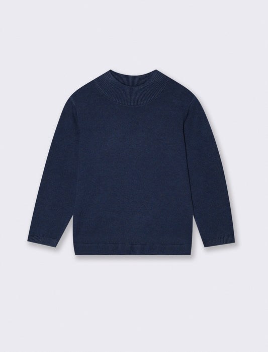 Maglia collo alto - Blu