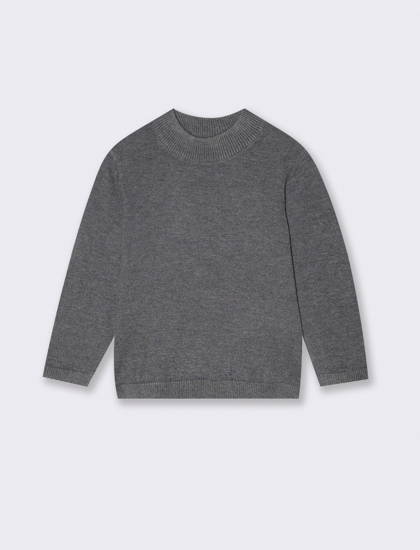 Maglia collo alto - Grigio mel.