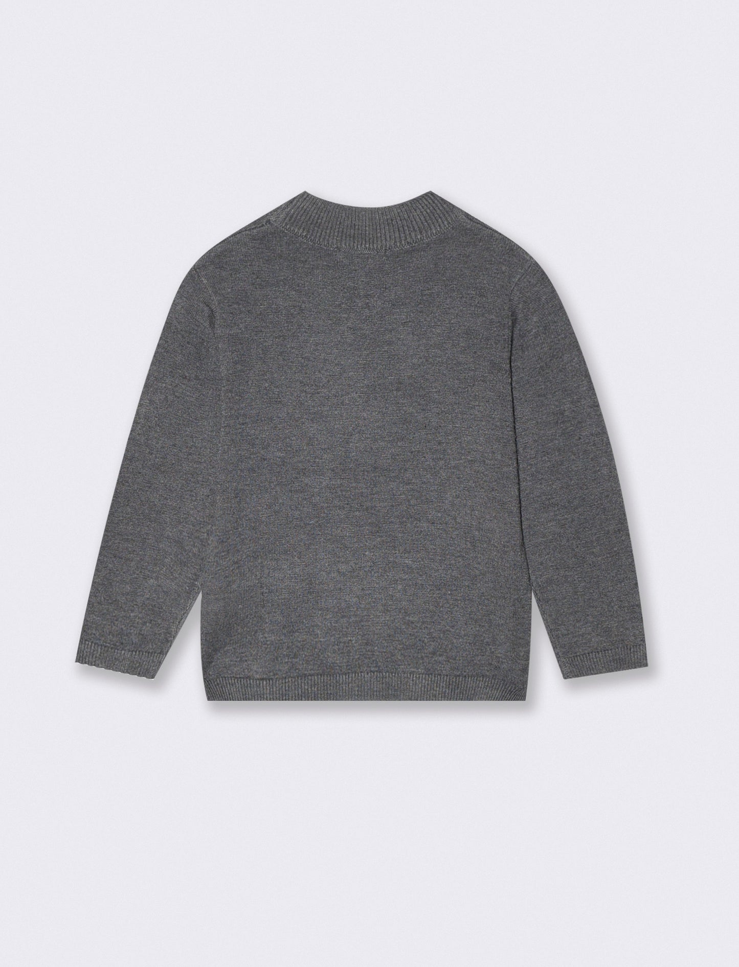 Maglia collo alto - Grigio mel.
