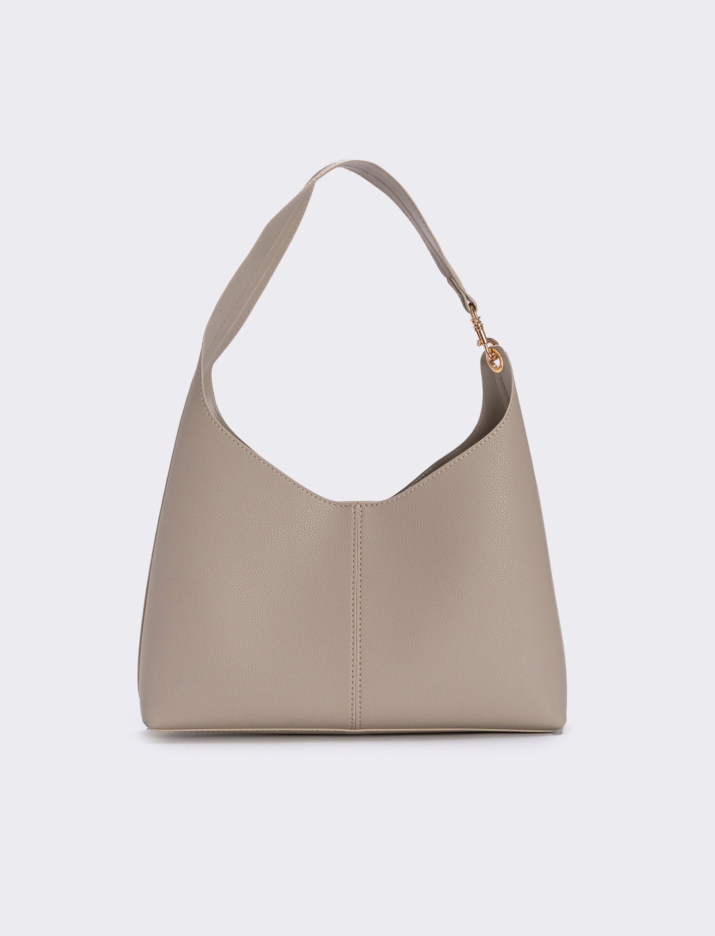 Shoulder bag with synthetic hook - Beige
