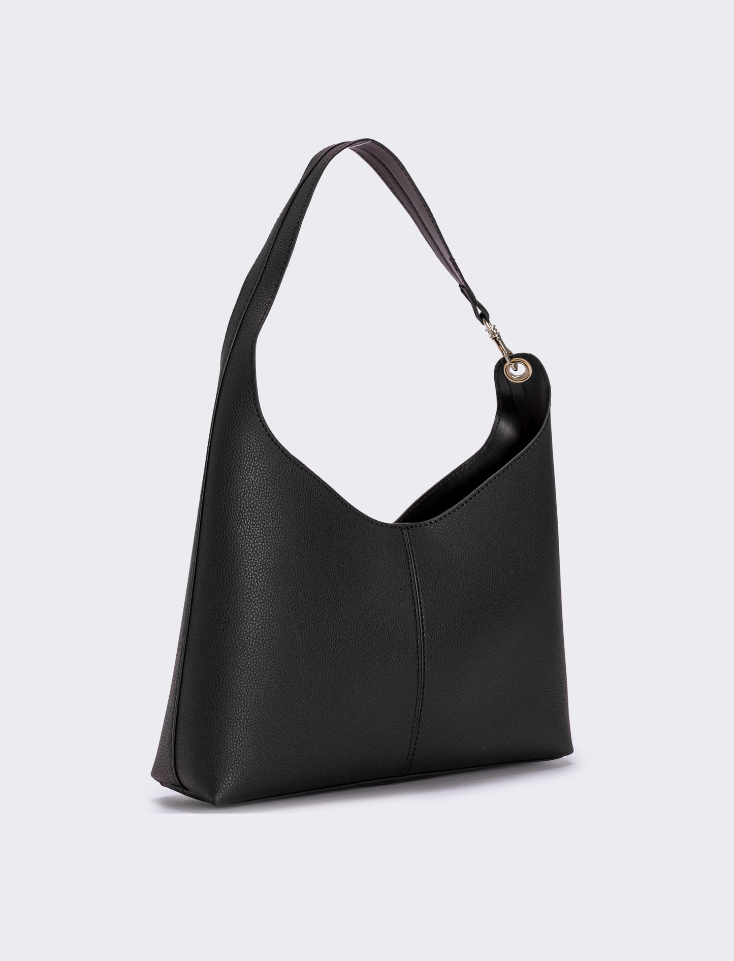 Shoulder bag with synthetic hook - Black