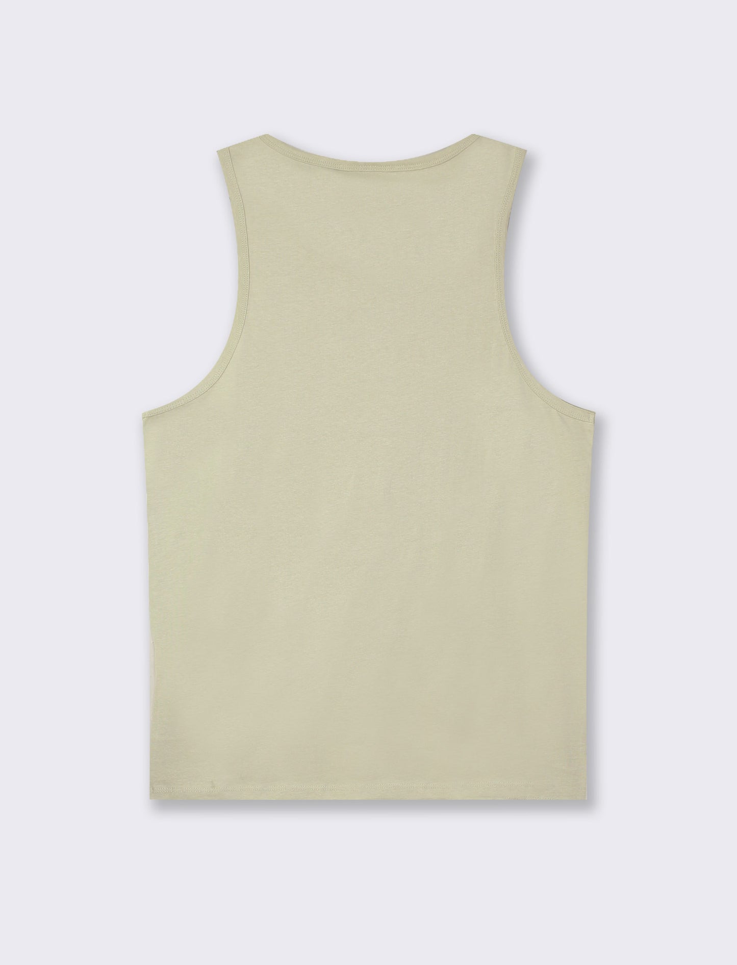 Cotton Regular Fit Tank Top with Front Print - Grey