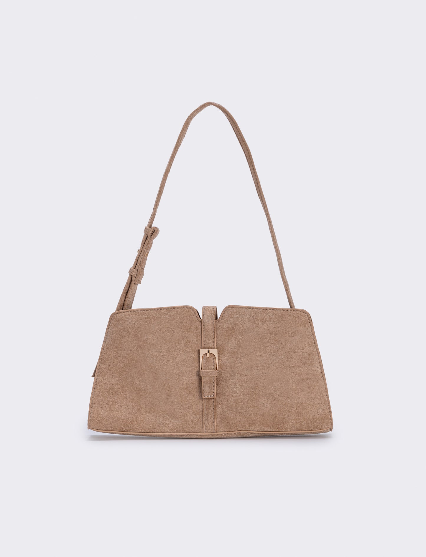 Borsetta suede con fibbia elegante - Beige