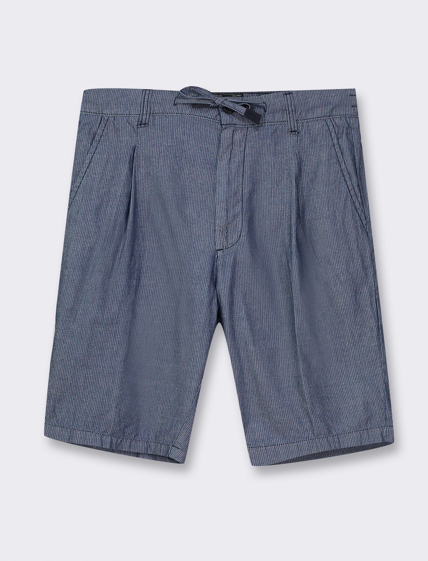 Bermuda chino gessato - Denim