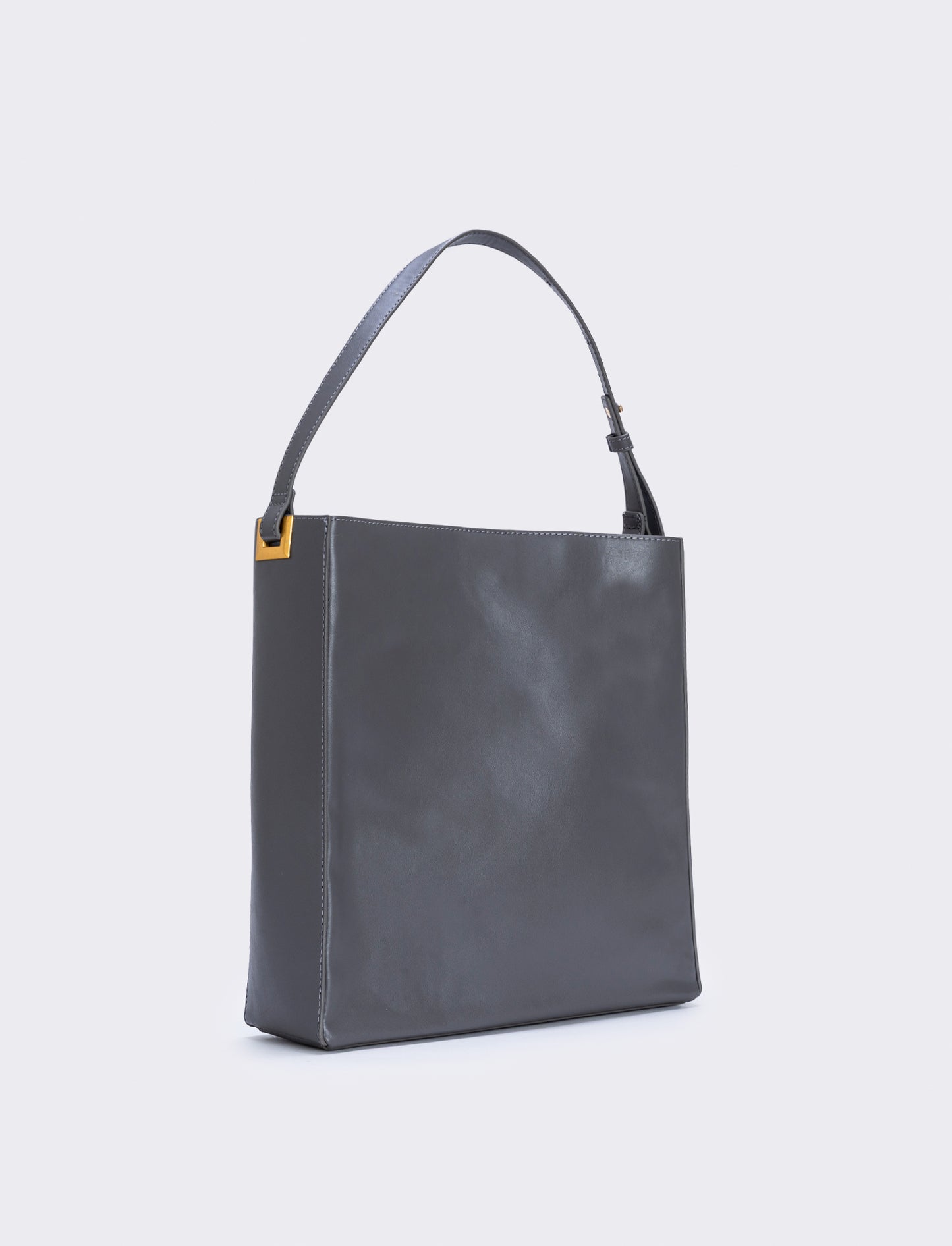 Borsa squadrata sintetica a spalla - Grigio