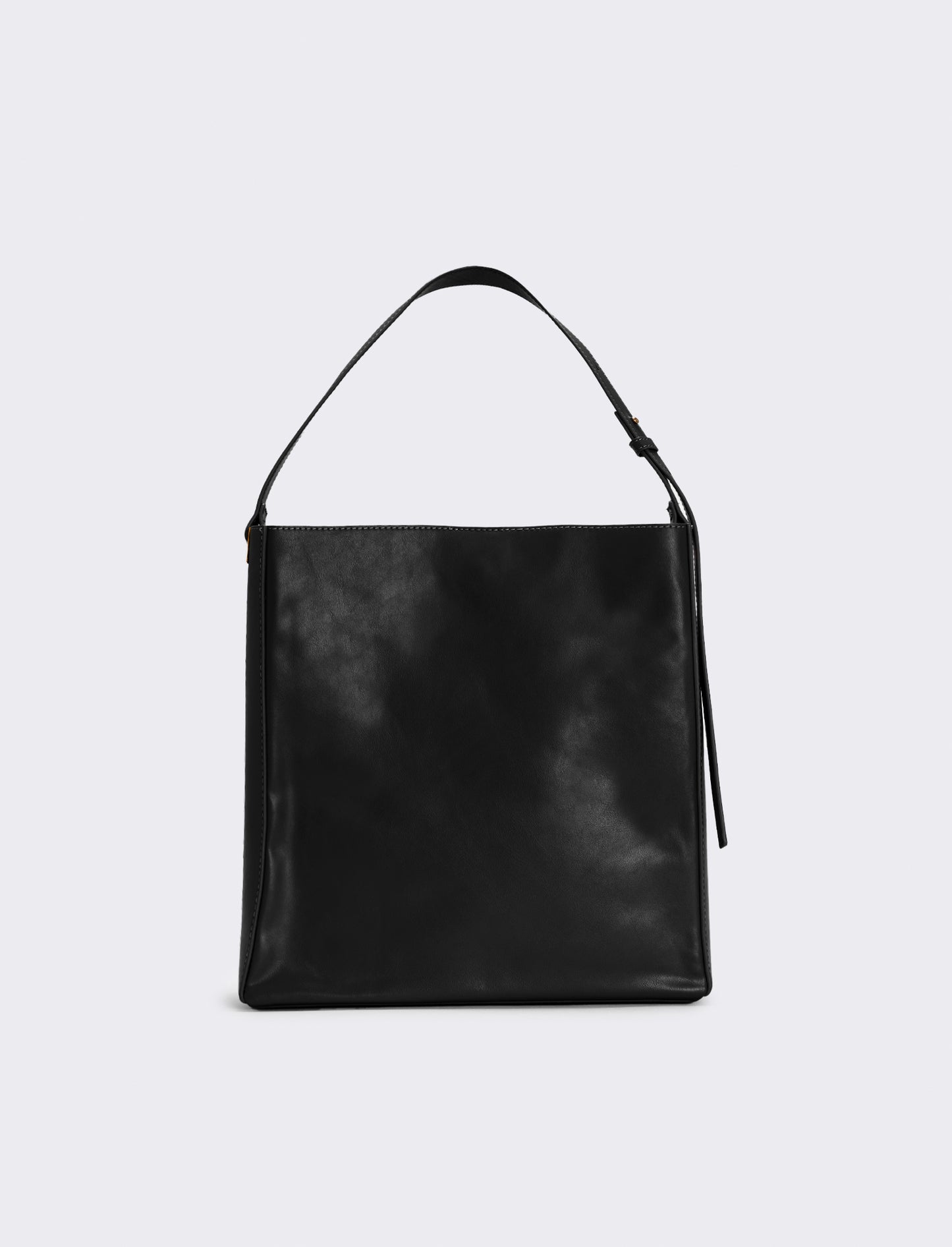 Borsa squadrata sintetica a spalla - Nero