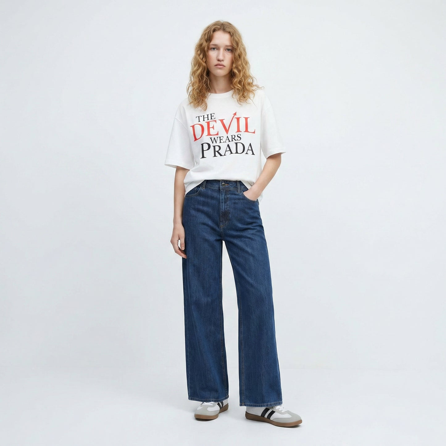 T-shirt Il Diavolo veste Prada in cotone - Bianco