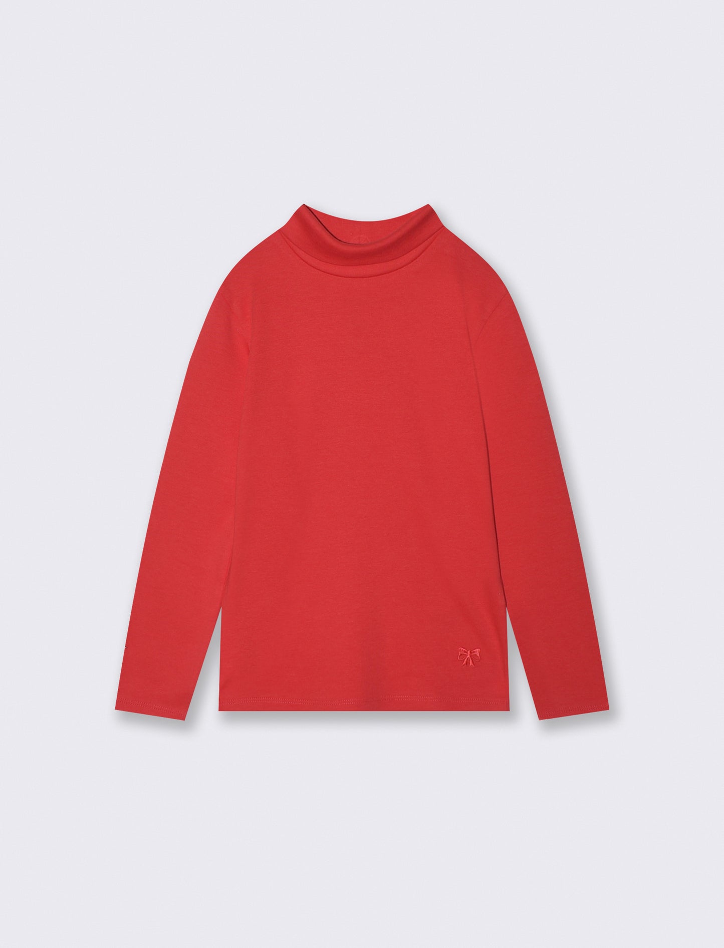 Long sleeve high neck T-shirt interlock - Red