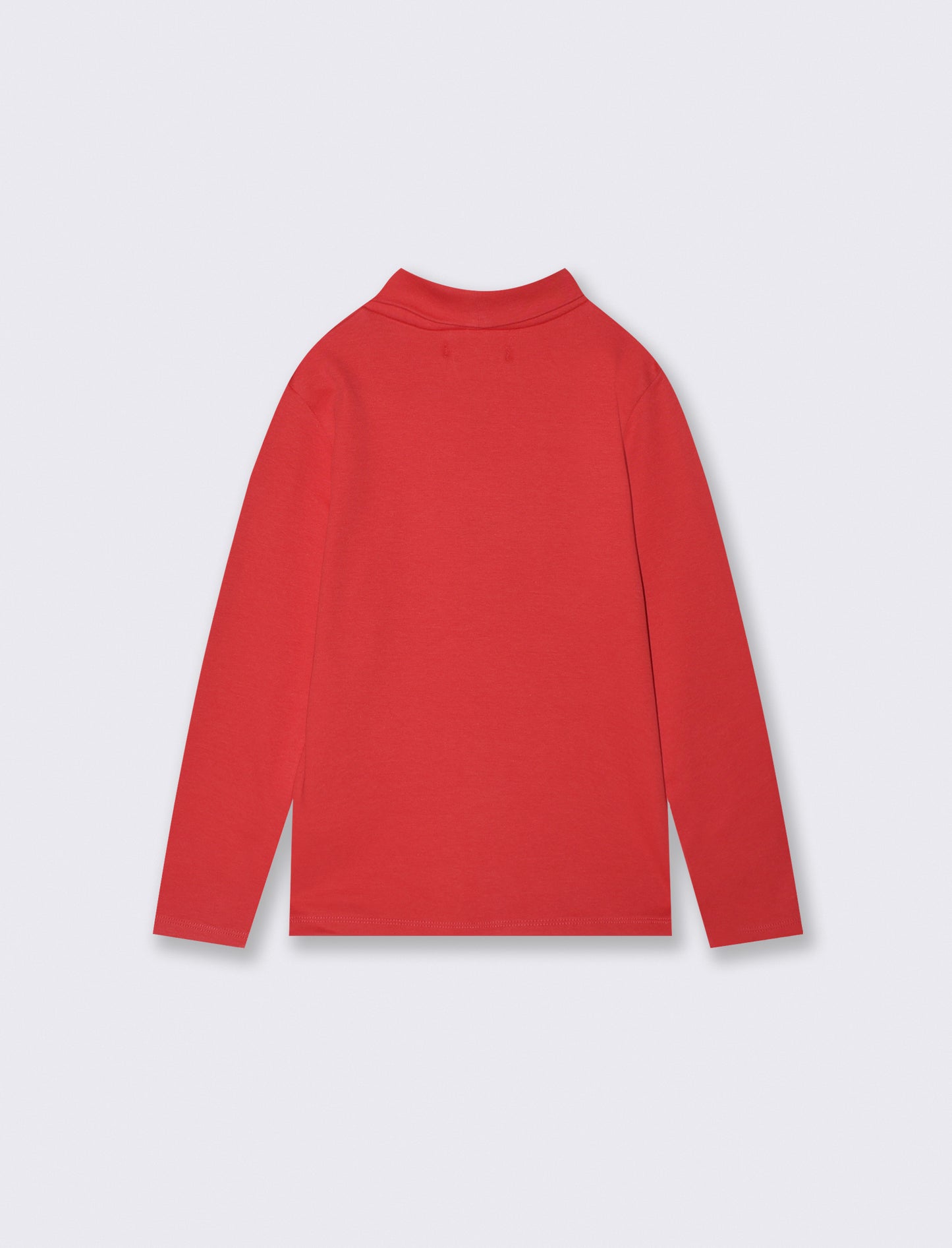 Long sleeve high neck T-shirt interlock - Red