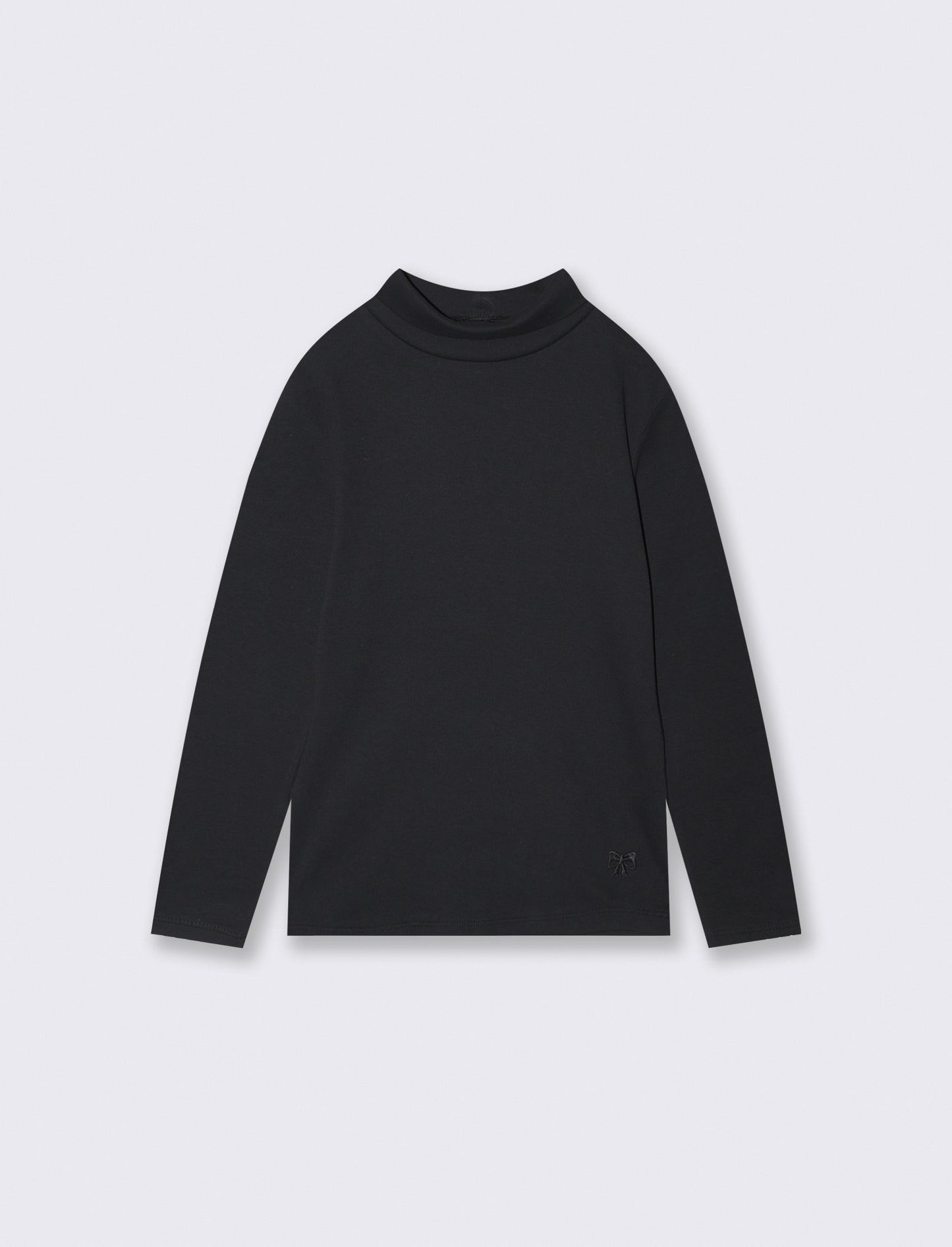 Long sleeve high neck T-shirt interlock - Black