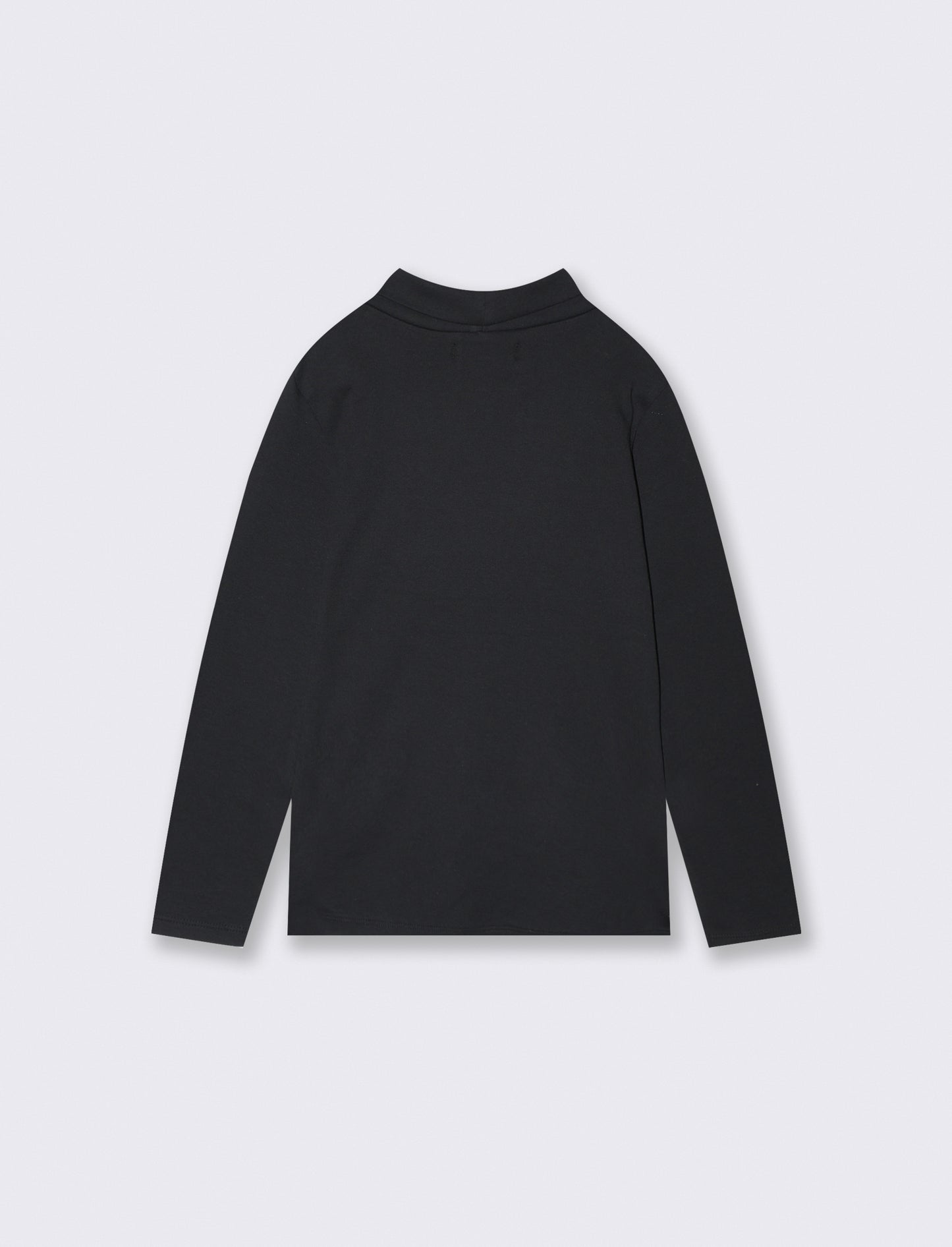 Long sleeve high neck T-shirt interlock - Black