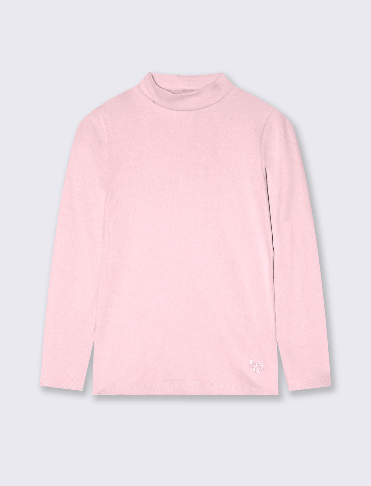 Long sleeve mock neck T-shirt interlock - Pink