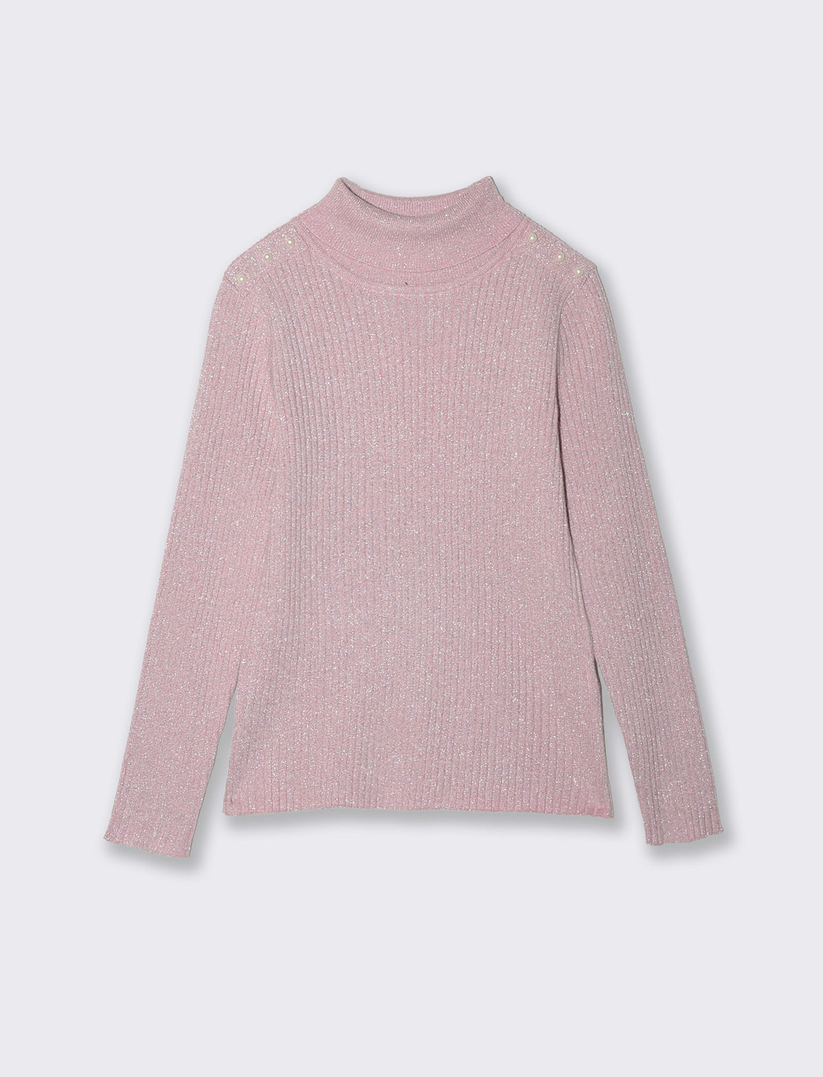 Child's high neck ribbed sweater - Pink