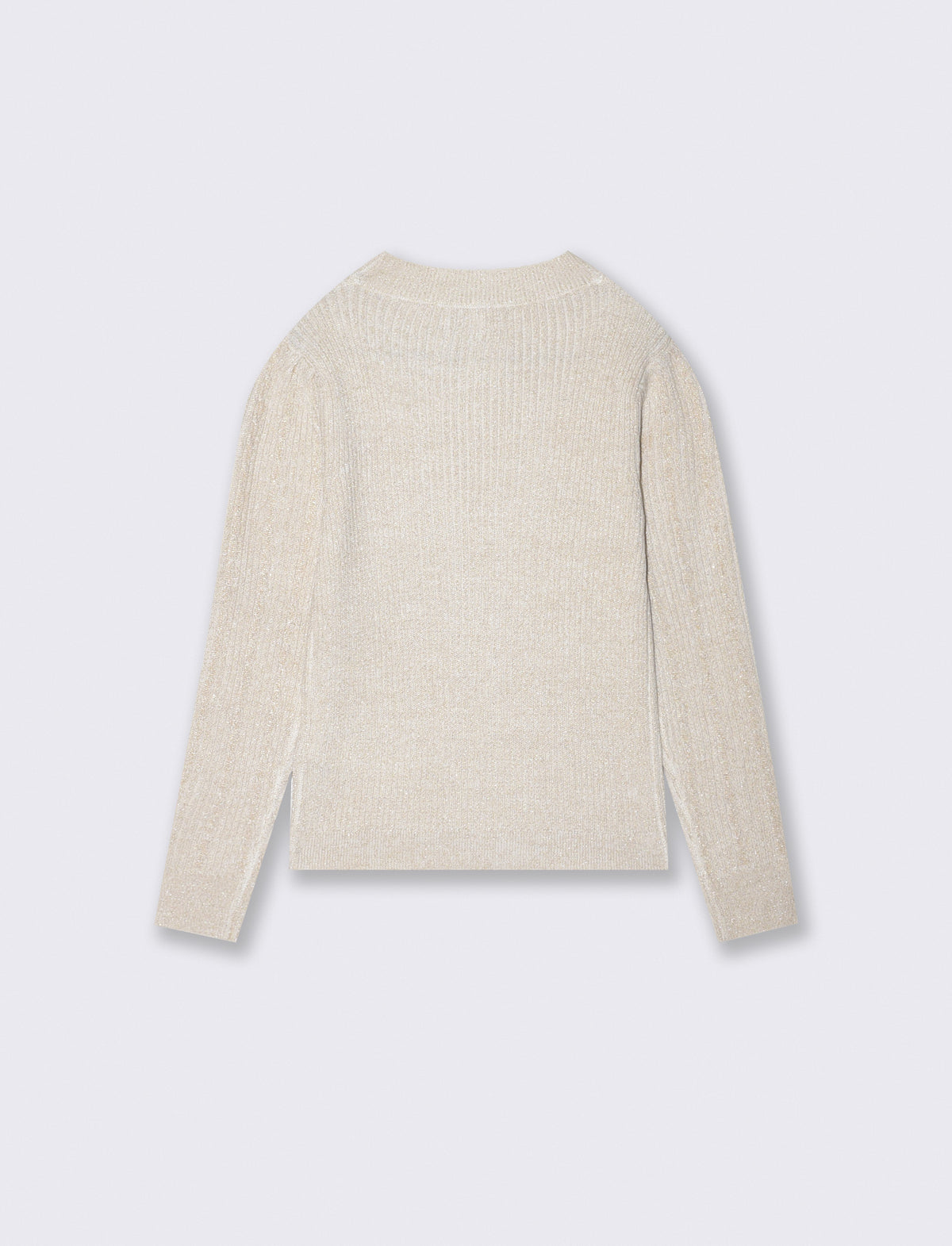 Long Sleeve Cable Knit Half Neck Sweater - White