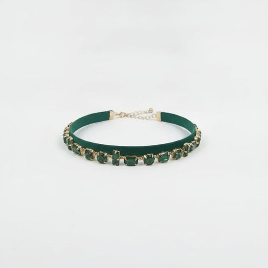 Bracciali in pietre e velluto per lei - Verde