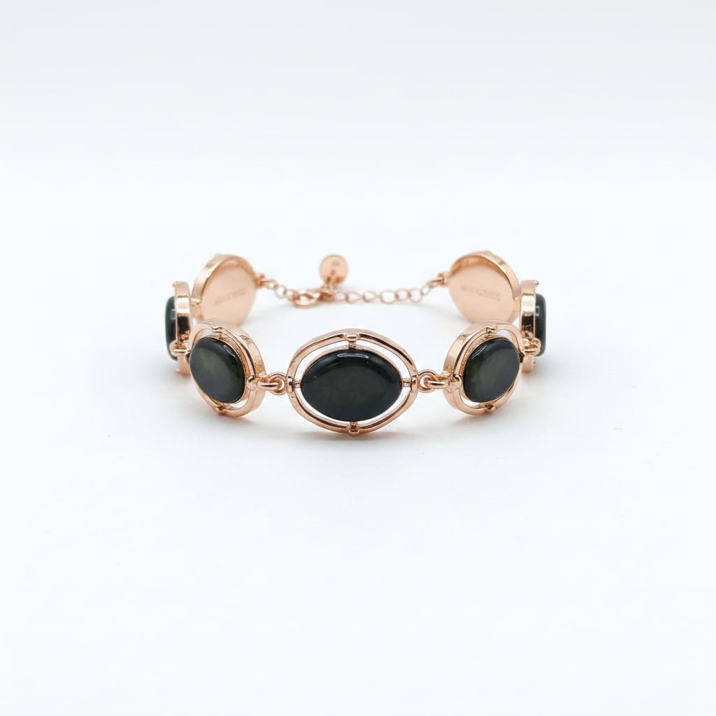 Bracciale con Pietre Asimmetriche - Verde
