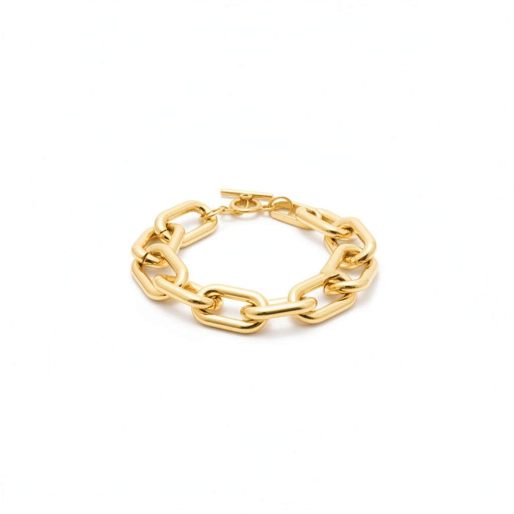 Large chain bracelet - Gold