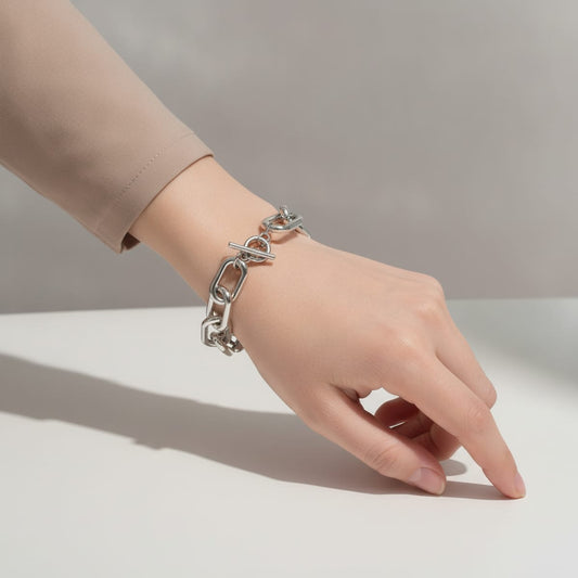 Large chain bracelet - Silver