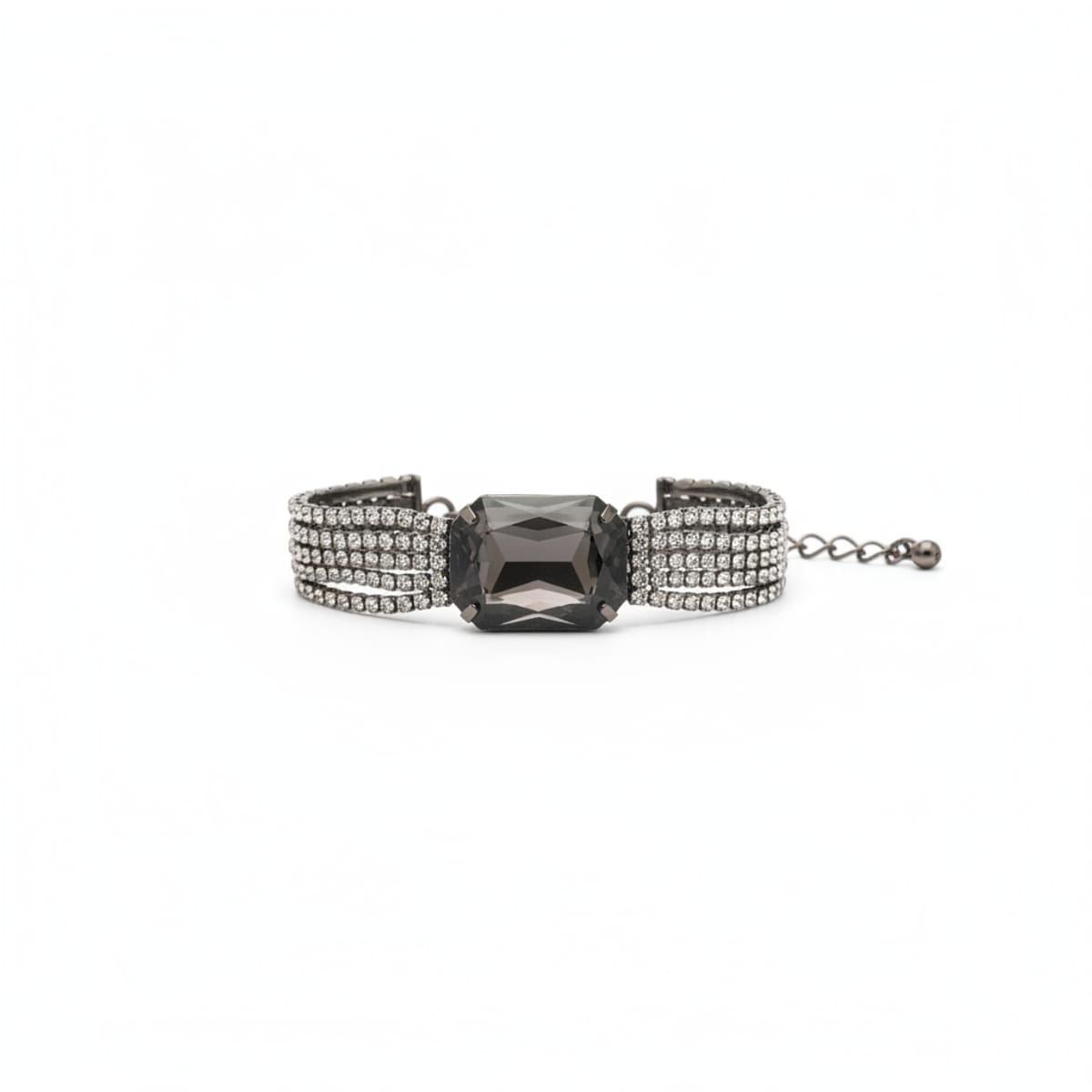 Bracciale in strass con grande pietra - canna di fucile