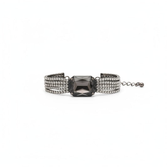 Bracciale in strass con grande pietra - canna di fucile
