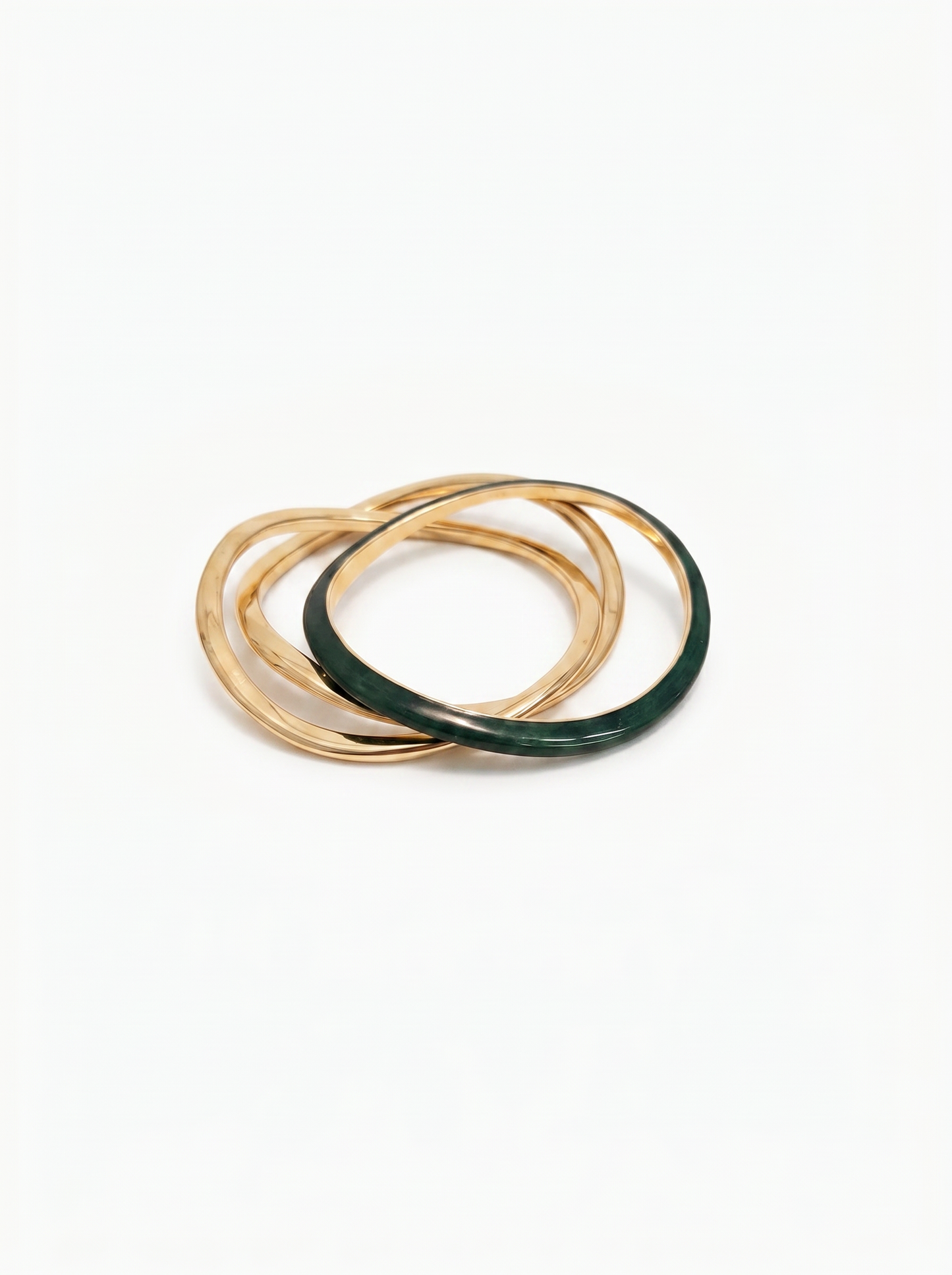 Bracciali rigidi: 3 smaltati per te - Verde