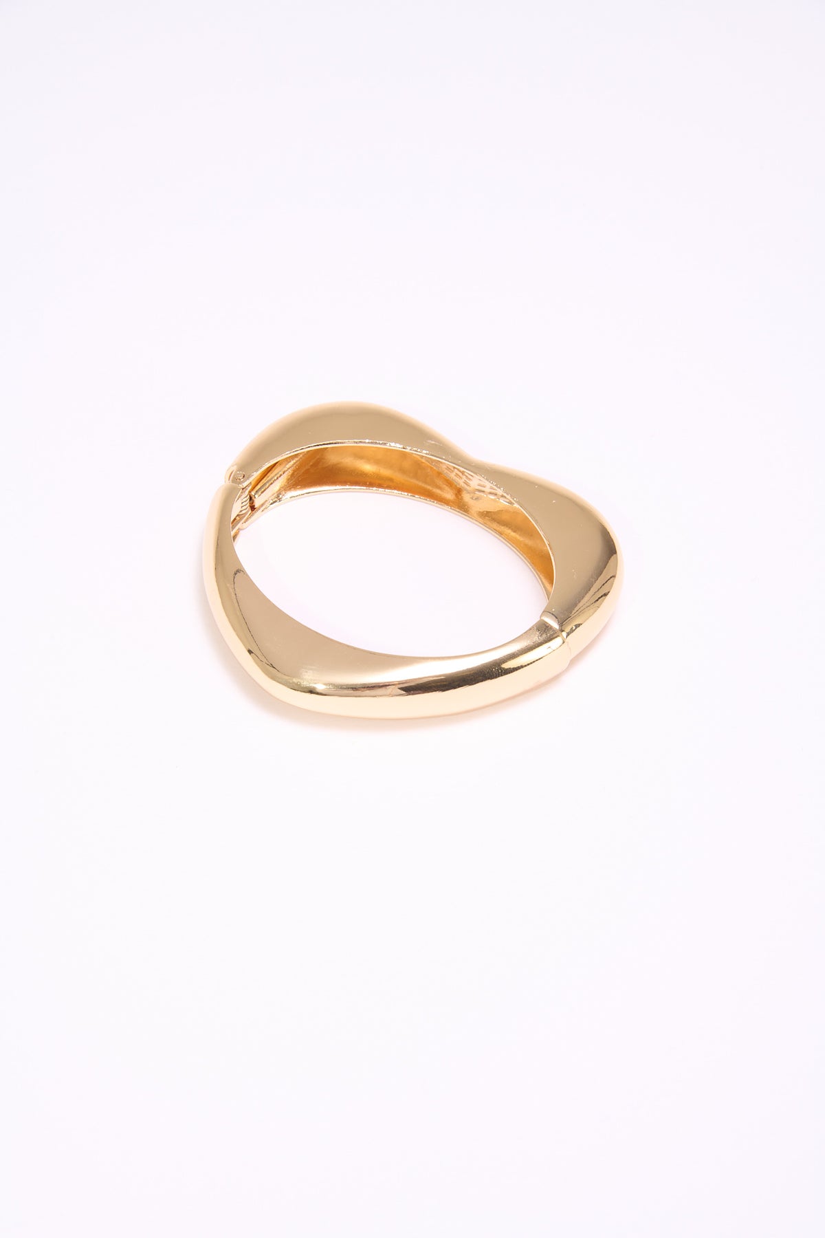 Bracciale rigido a forma di cuore - Oro