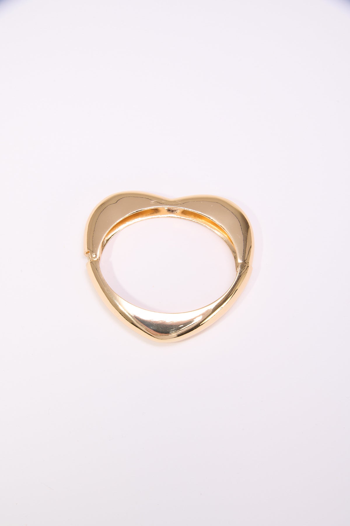 Bracciale rigido a forma di cuore - Oro