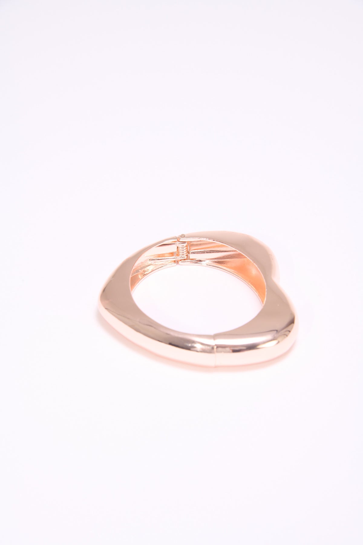 Bracciale rigido a forma di cuore - Oro rosa