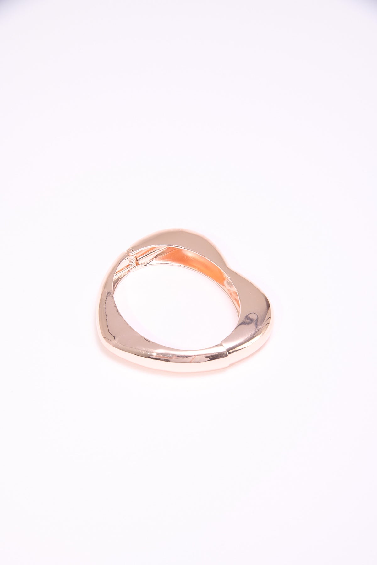 Bracciale rigido a forma di cuore - Oro rosa