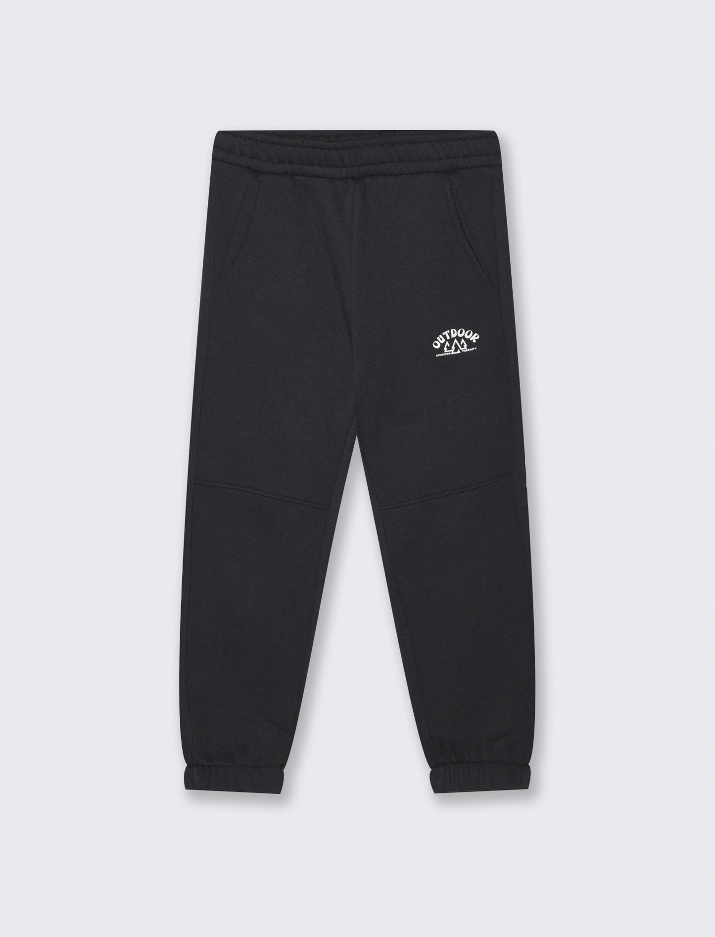 Jogger Garzato in Felpa Misto Cotone - Nero
