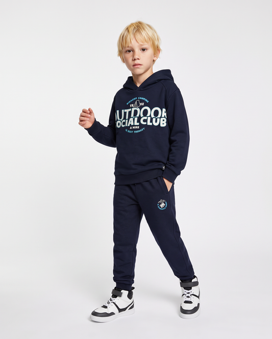 Sweatshirt Joggers with Print and Pockets - Blue