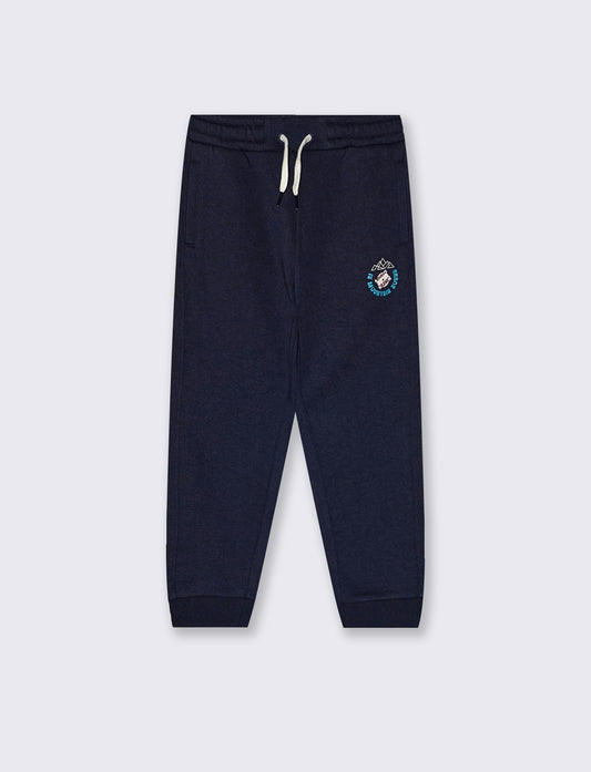 Sweatshirt Joggers with Print and Pockets - Blue