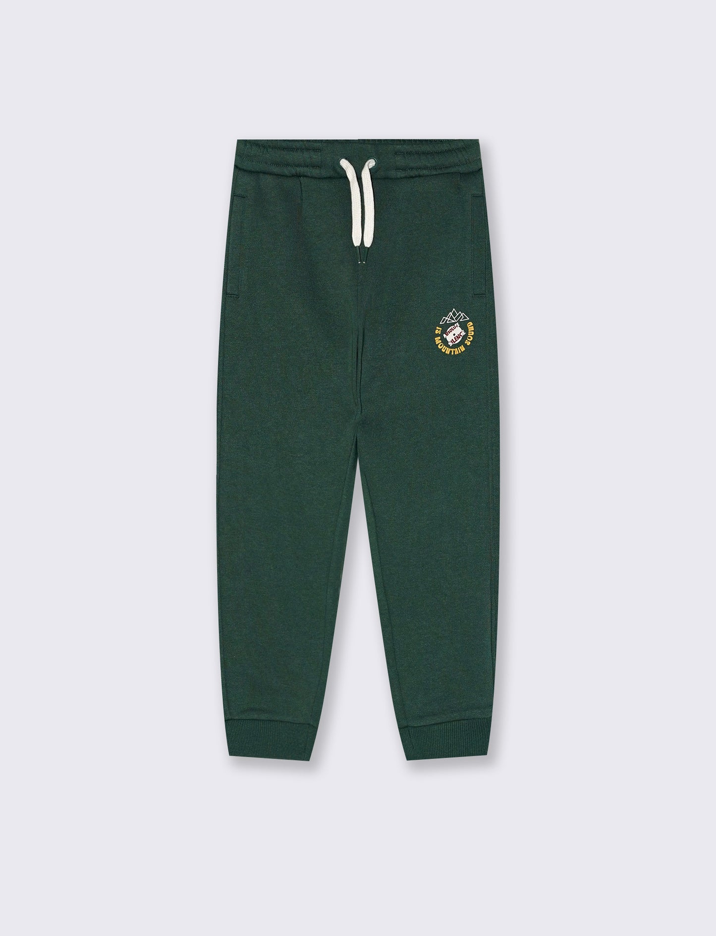 Sweatshirt Joggers with Print and Pockets - Green
