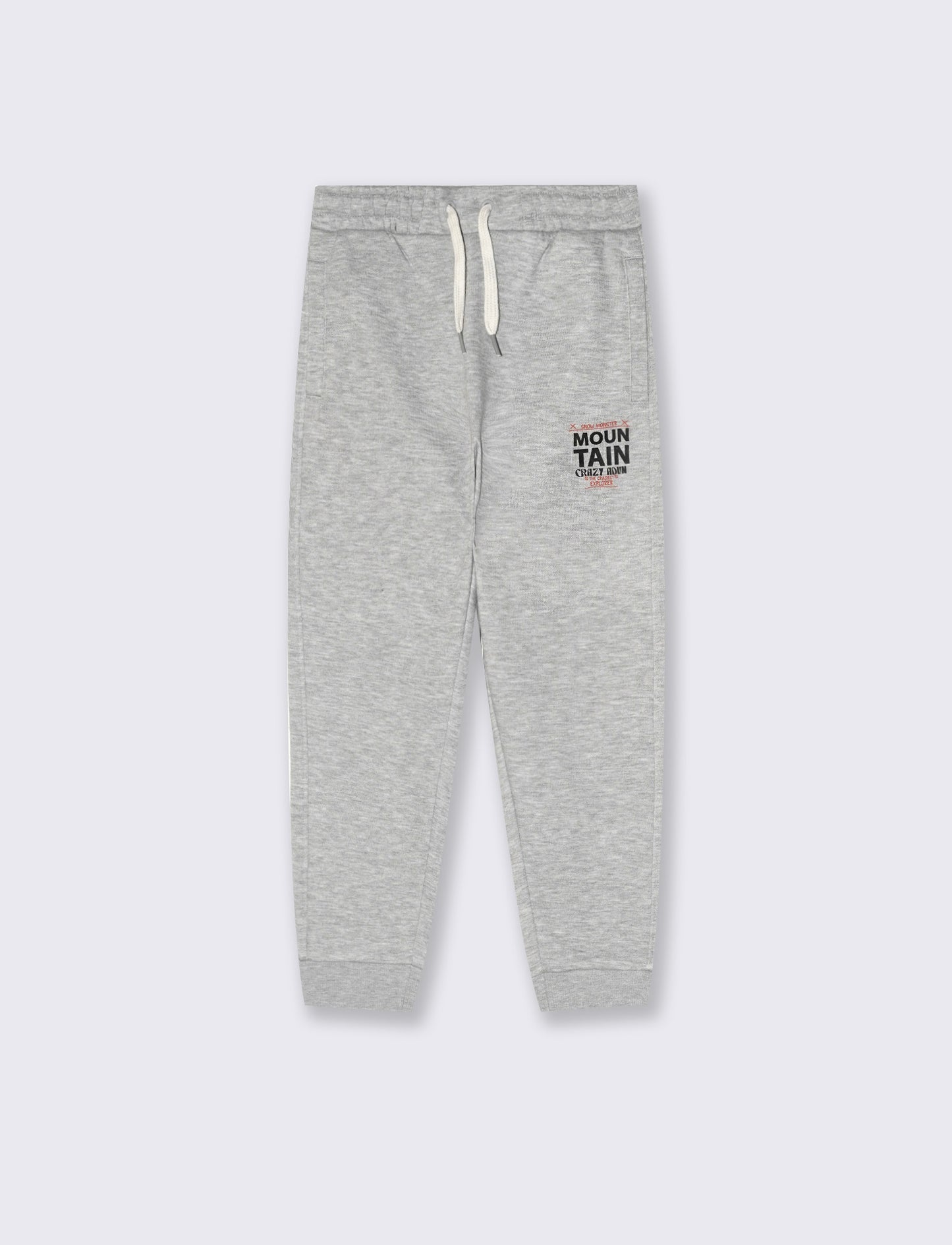 Sweatshirt Joggers with Print and Pockets - Grey
