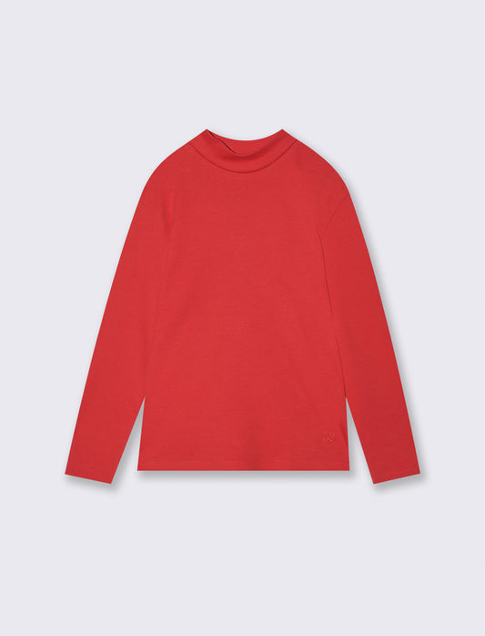 T-shirt caldo cotone maniche lunghe - Rosso