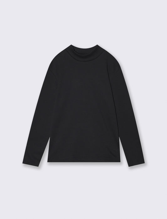T-shirt caldo cotone maniche lunghe - Nero