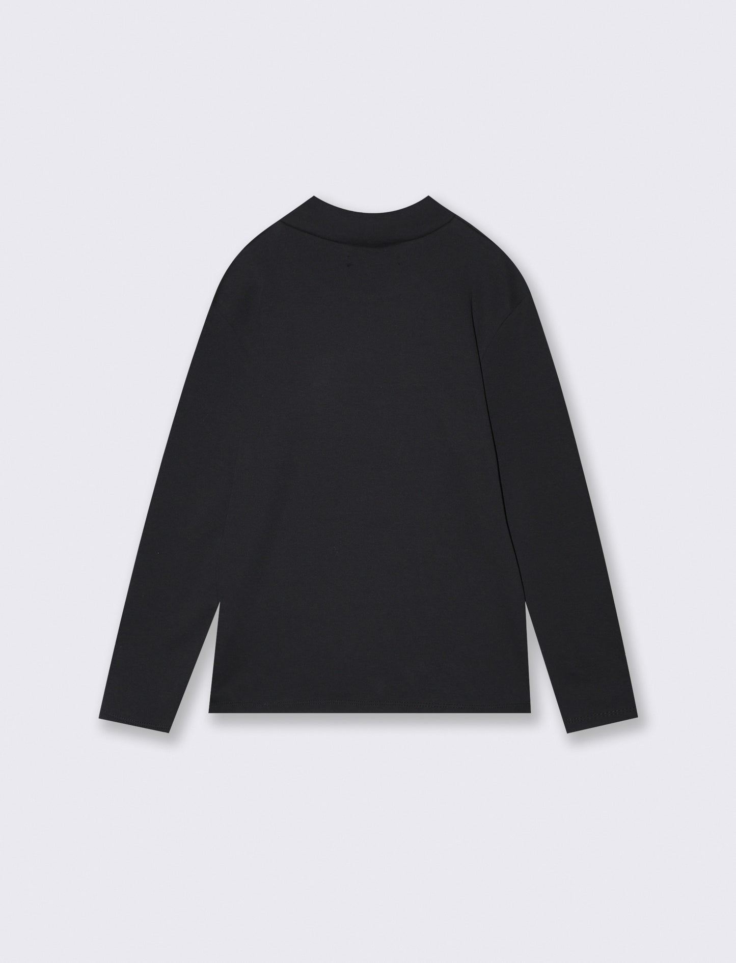 Long Sleeve Cotton T-Shirt - Black