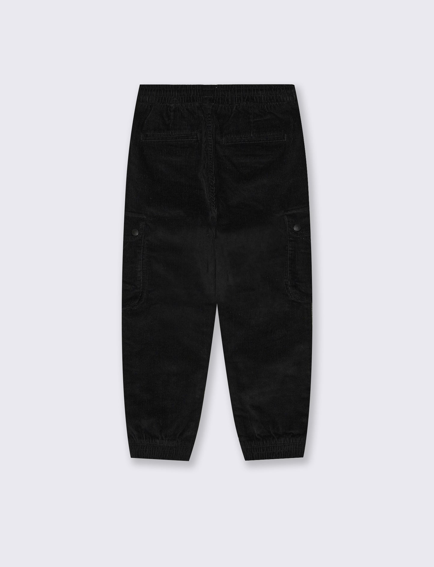 Jogger cargo in velluto a coste per l'inverno - Nero