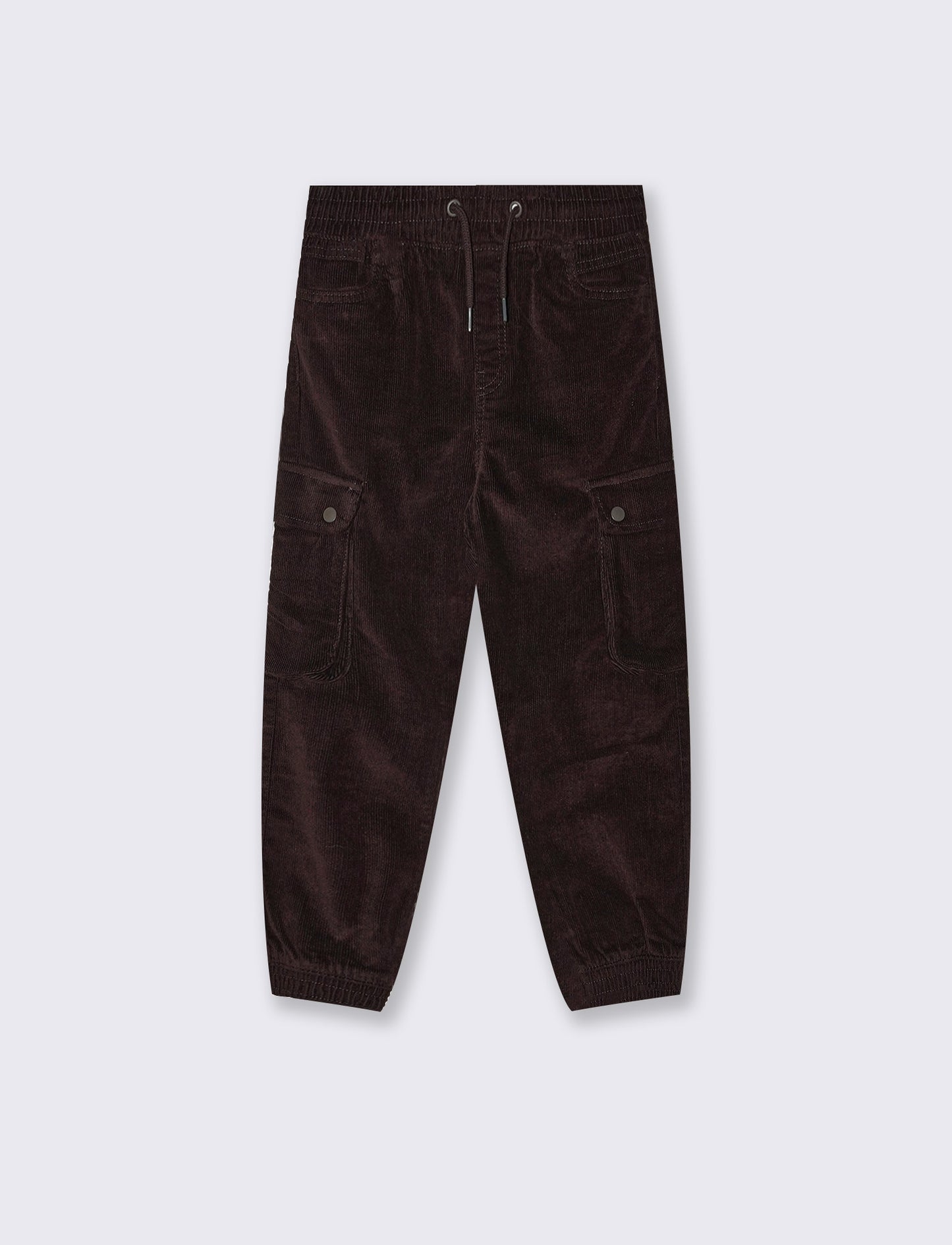 Jogger cargo in velluto a coste per l'inverno - Marrone cioccolato